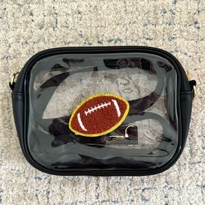 Clear crossbody stadium bag